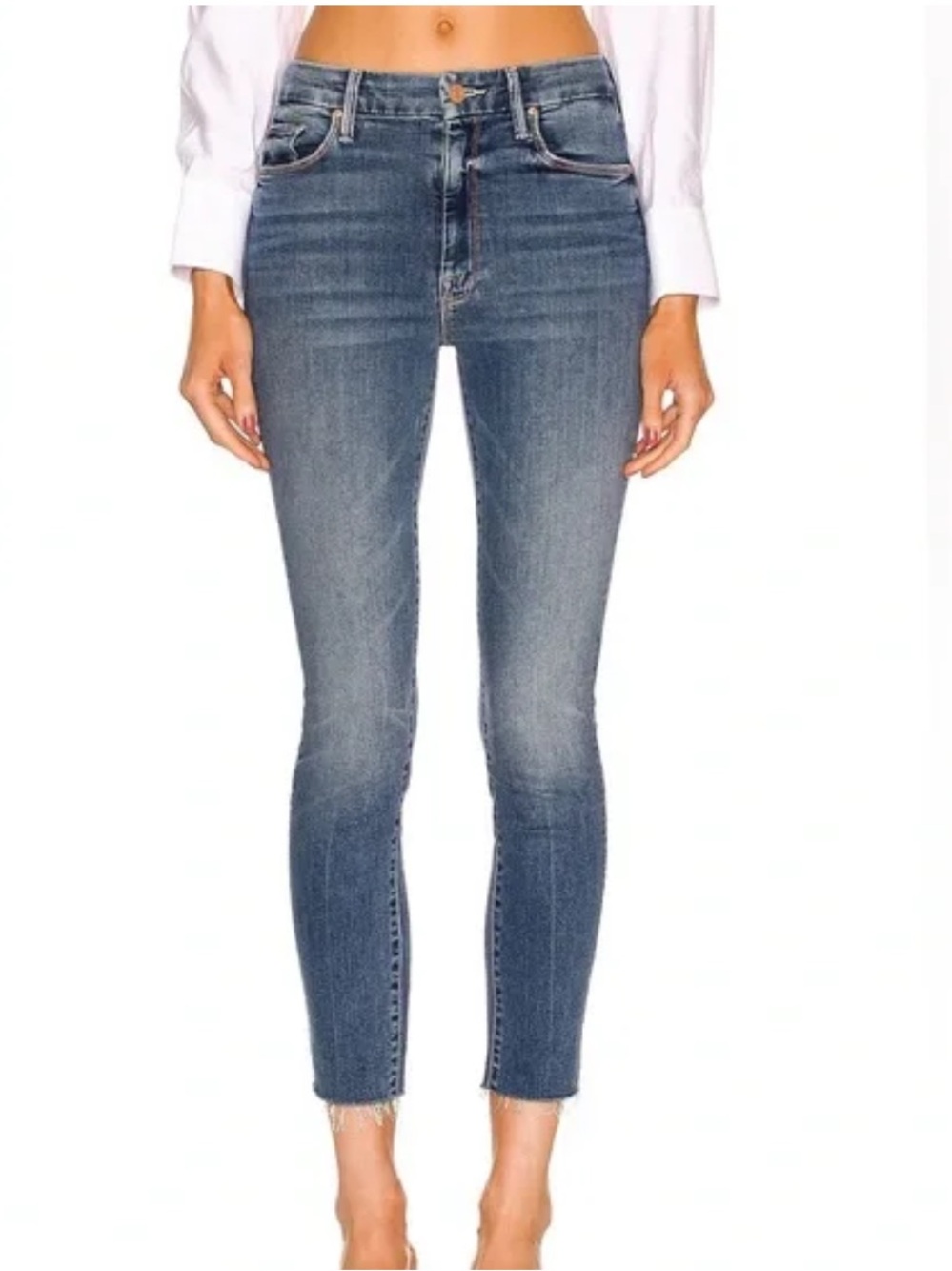 MOTHER The Looker Ankle Fray Jean